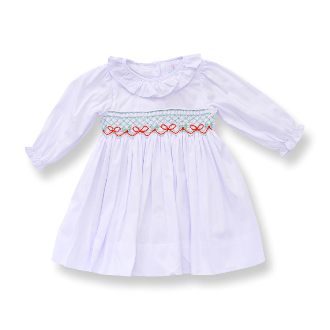 baby smocked dress Blakely Smocked Dress in White – Lillie & Lilah