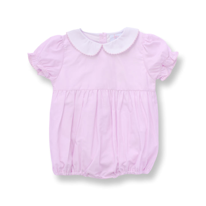 Pink Smocked Bubble Peter Pan Collar
