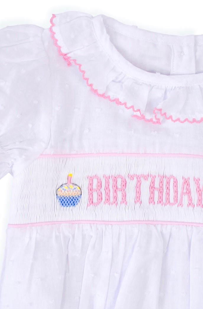 Birthday Girl Smocked Bubble