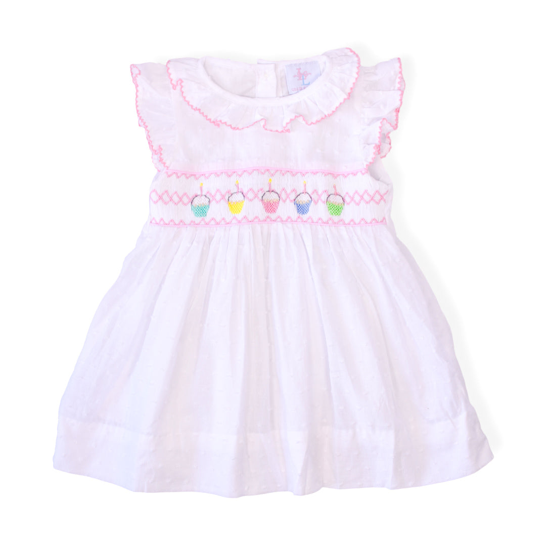 Birthday Cupcake Smocked Dress Lillie & Lilah Birthday Cupcake Smocked Dress Lillie & Lilah