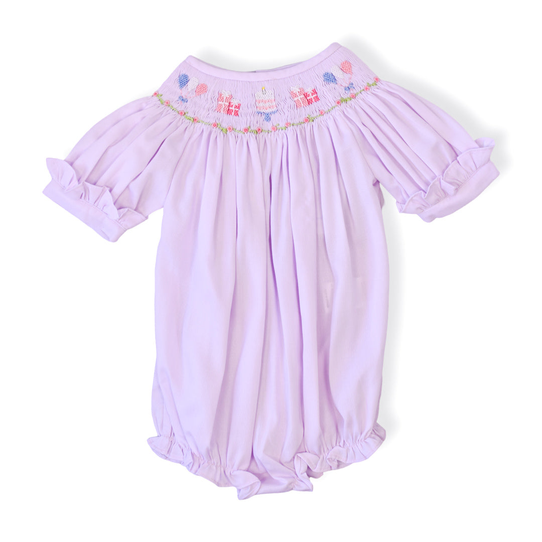 Birthday Fun Smocked Bubble – Lillie & Lilah