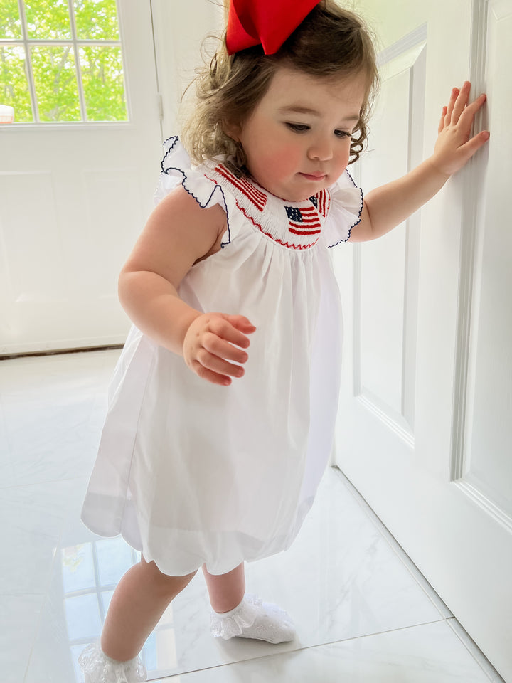 American Flag Scalloped Dress