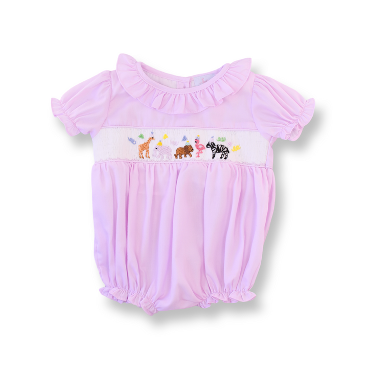 Safari Party Smocked Girl Bubble