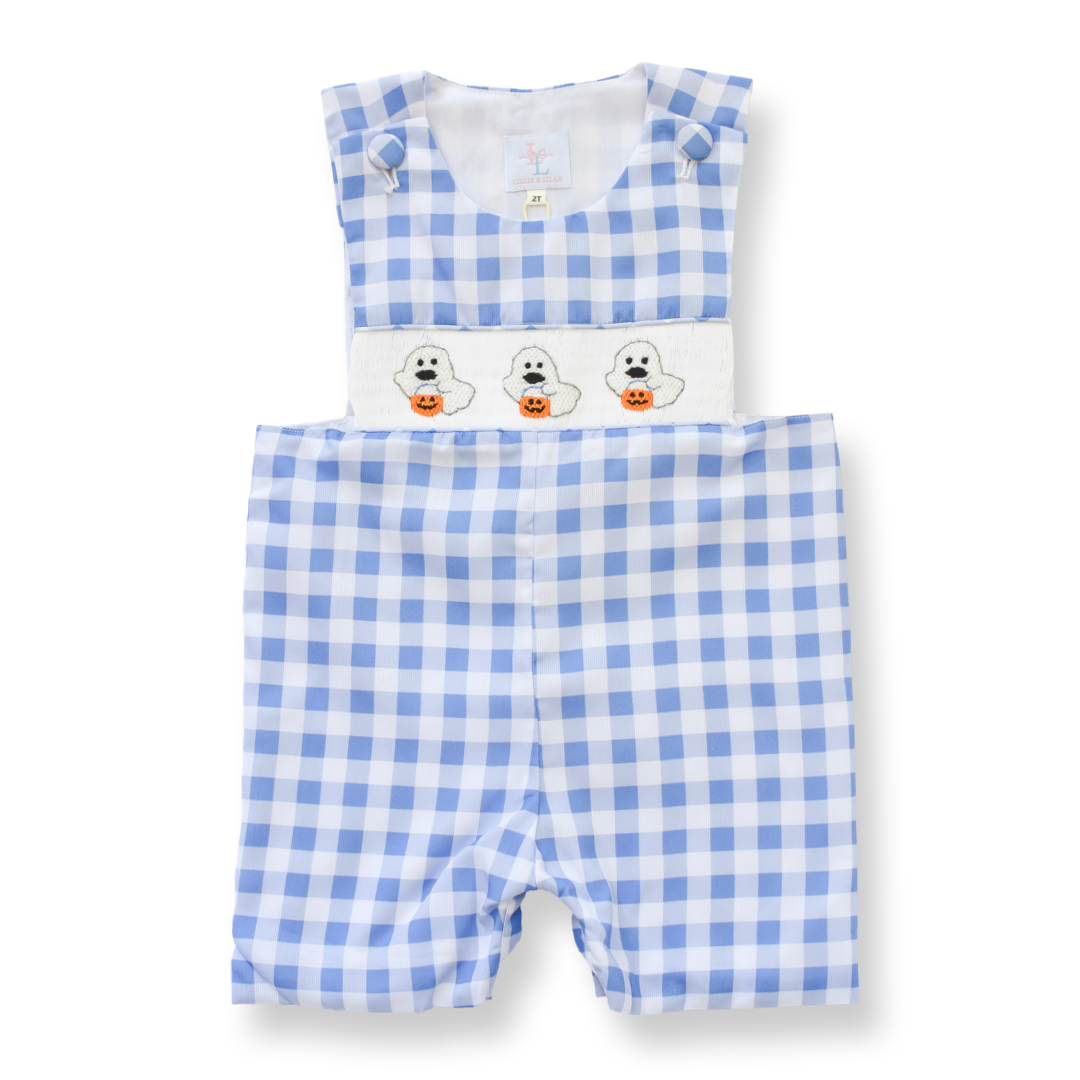 PRE-ORDER Boys Halloween Ghost SmockedShortall