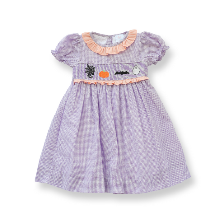 Purple Smocked Halloween Dress