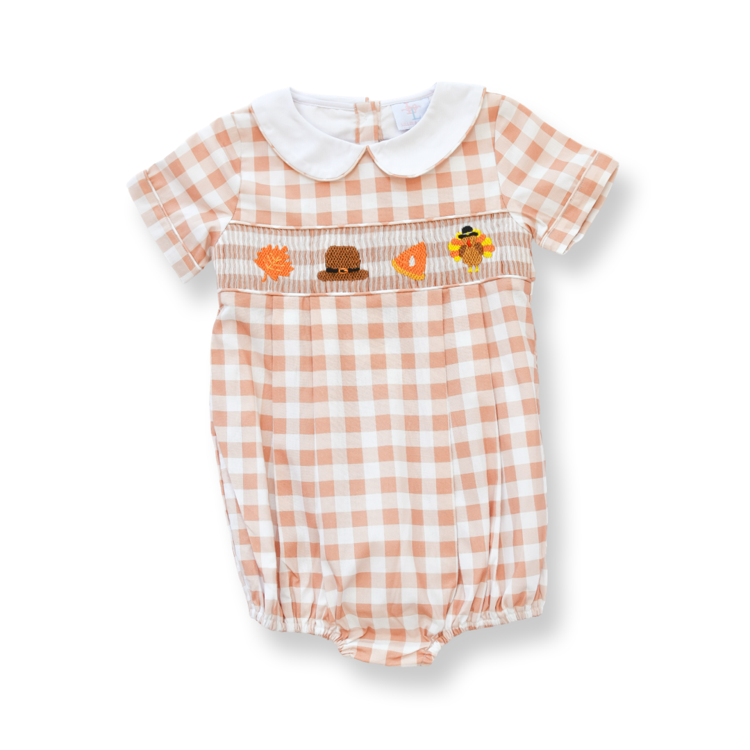 PRE-ORDER Boys Thanksgiving Smocked Bubble