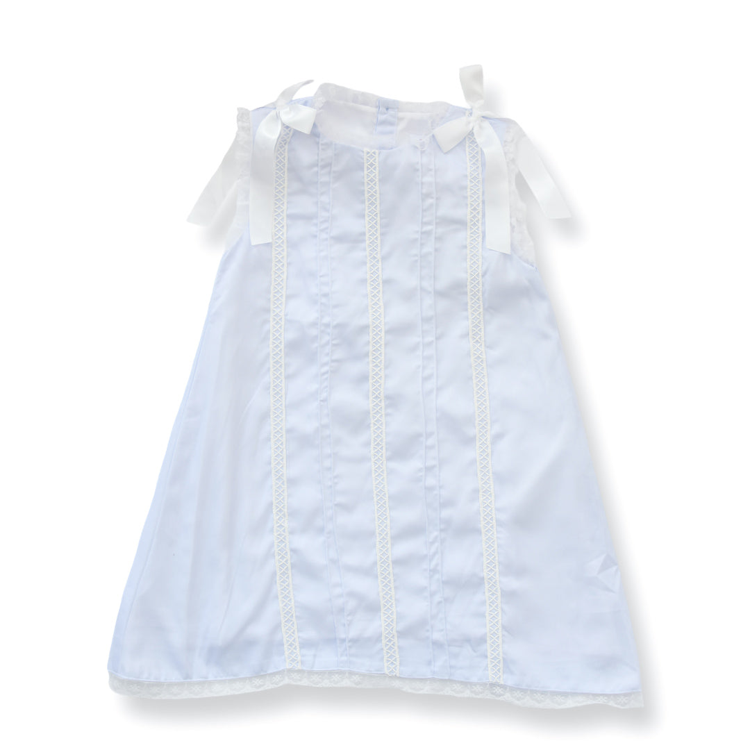 Blue Lace Sleeveless Heirloom Dress