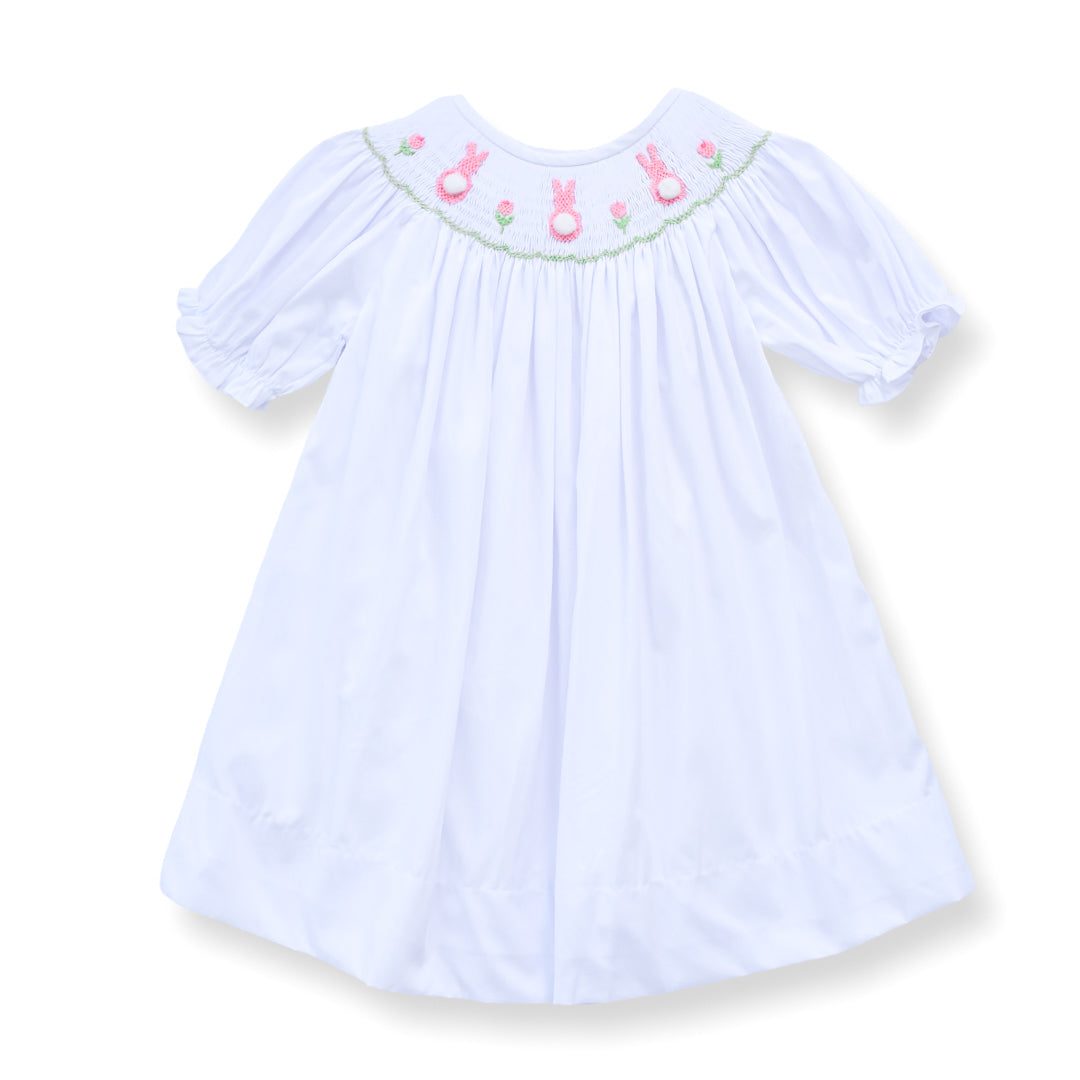 Pink Bunny Smocked Dress
