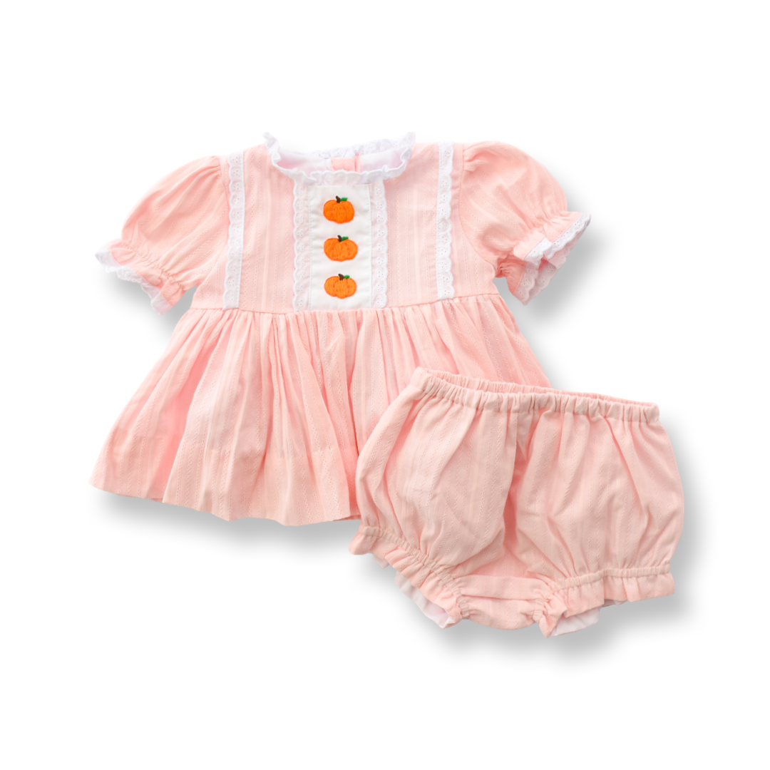 Pink Pumpkin Heirloom Diaper Set