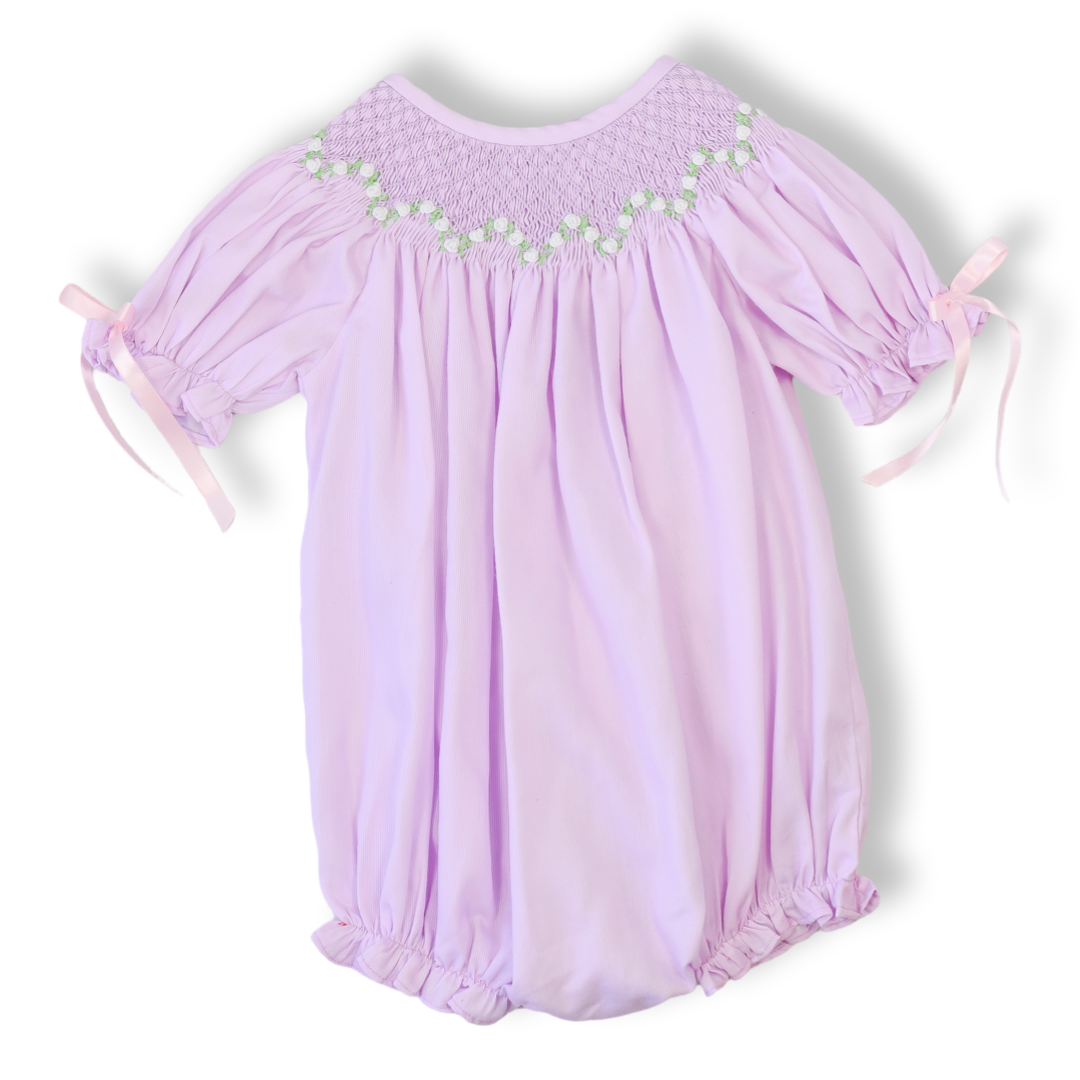 Vintage Rose Floral Smocked Rosie Bubble main image 1
