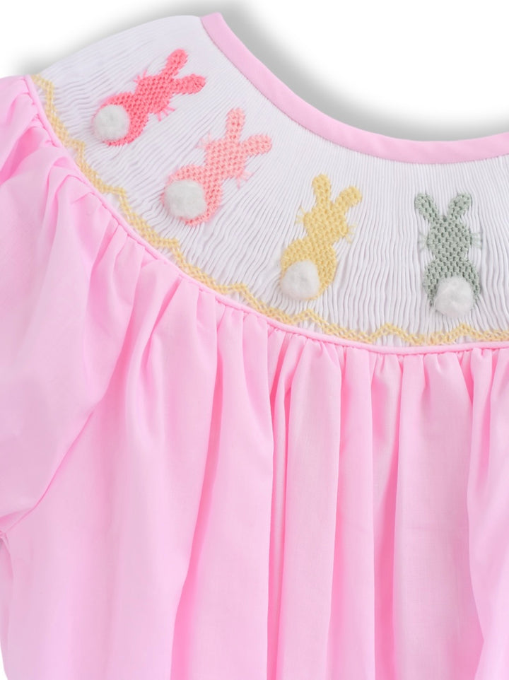 Natalia Easter Bunny Smocked Bubble
