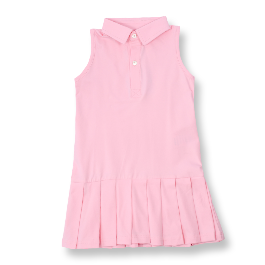 Pleated Tennis Dress in Pink Pleated Tennis Dress in Pink