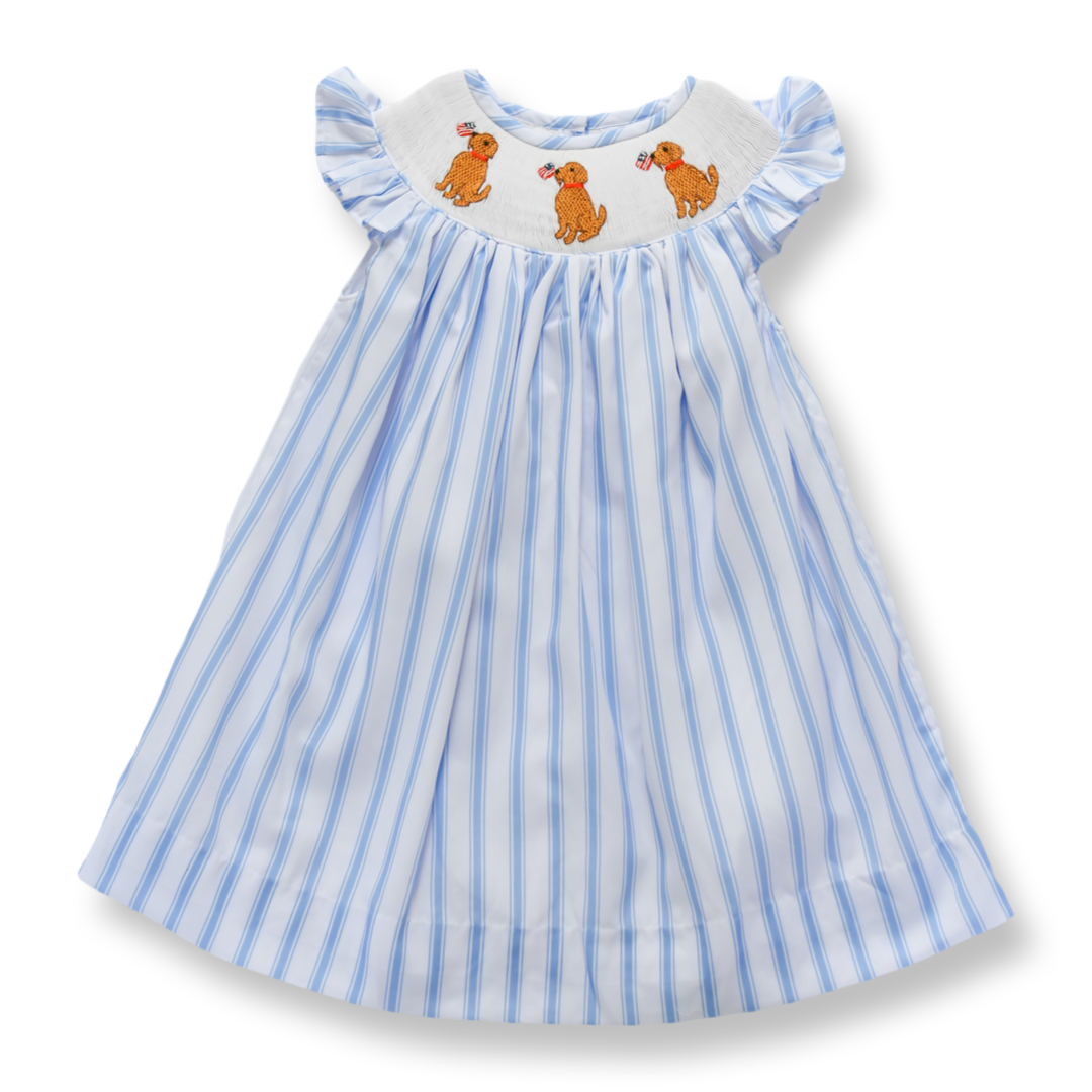 Patriotic Puppy Smocked Dress – Lillie & Lilah
