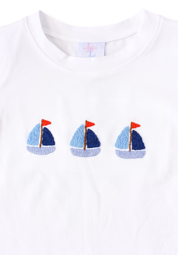 Boys Sailboat Smocked Short Set