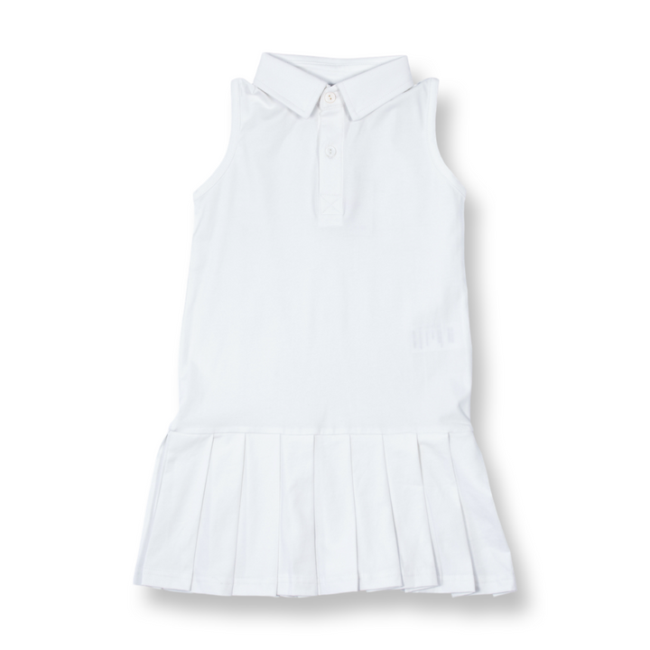 White Pleated Tennis Dress