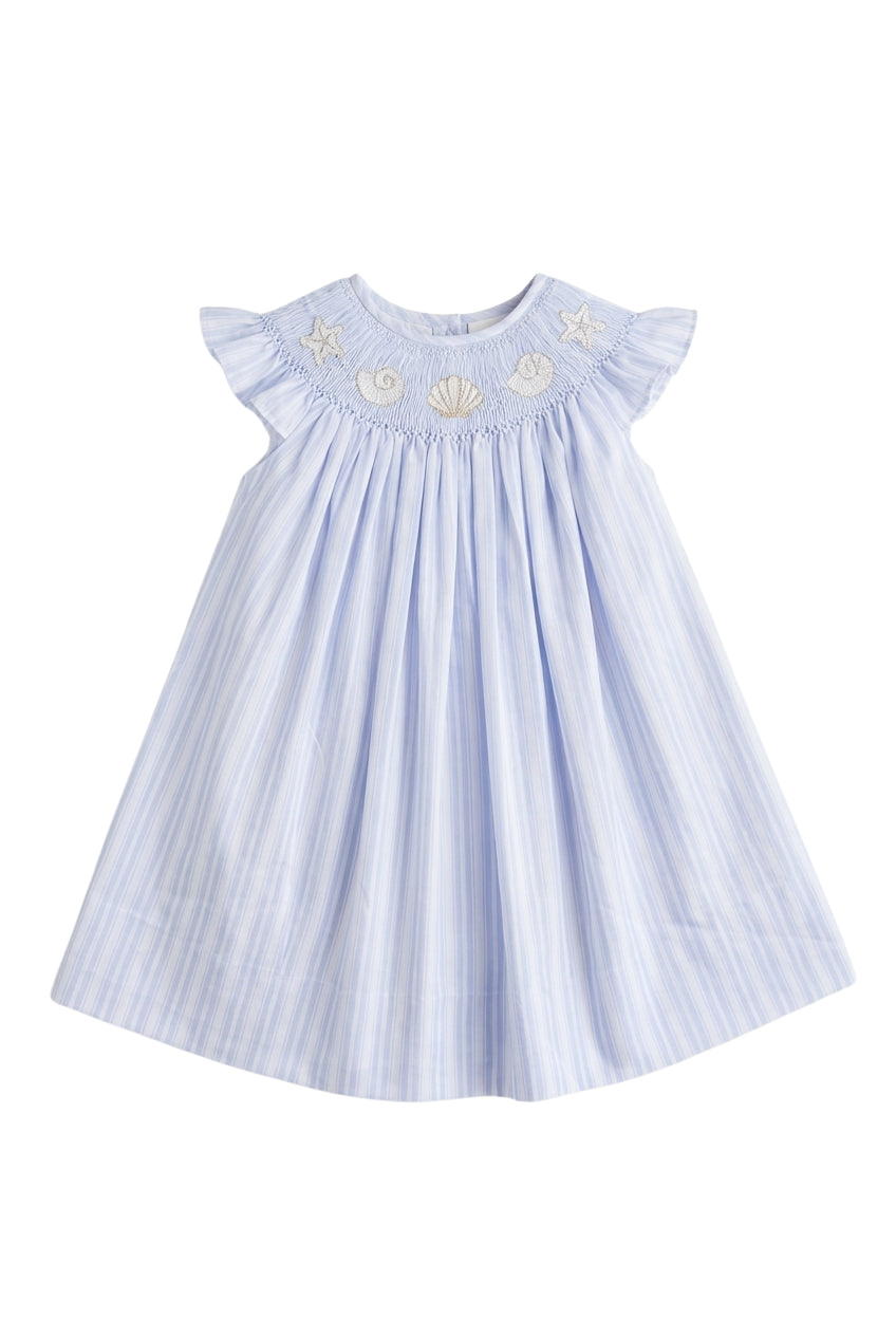 baby blue smocked dress Light Blue Bow Smocked Midi Dress | Trendy Women's Dress