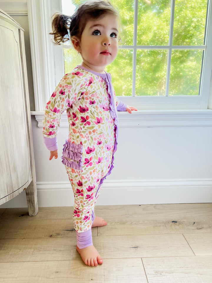Ava Ruffle Bamboo Footie