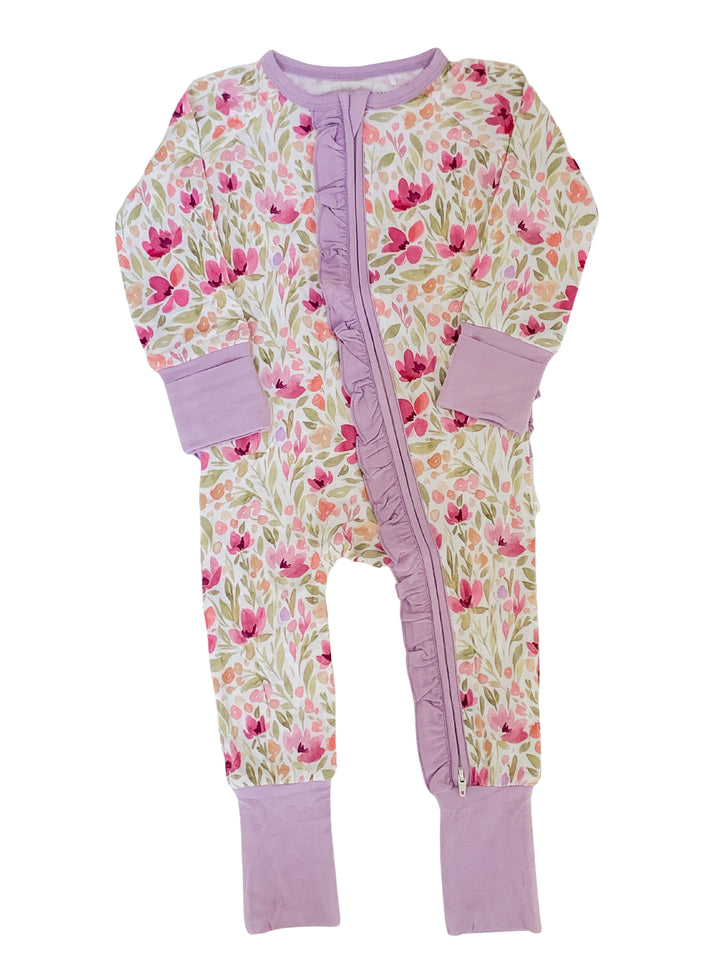 Ava Ruffle Bamboo Footie