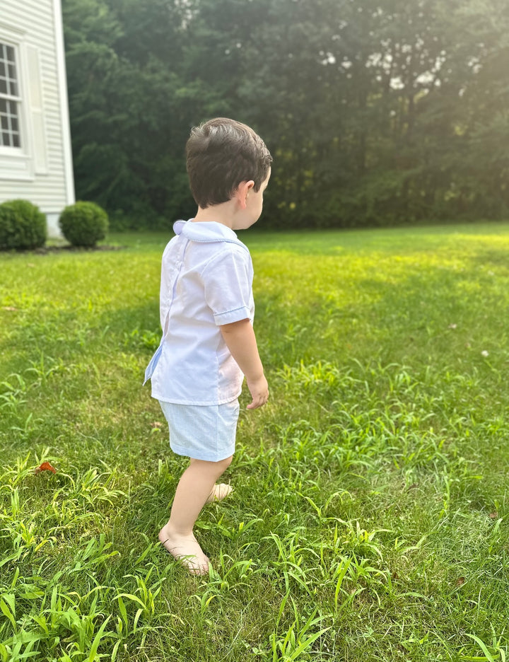 ABC Embroidered Boys Short Set