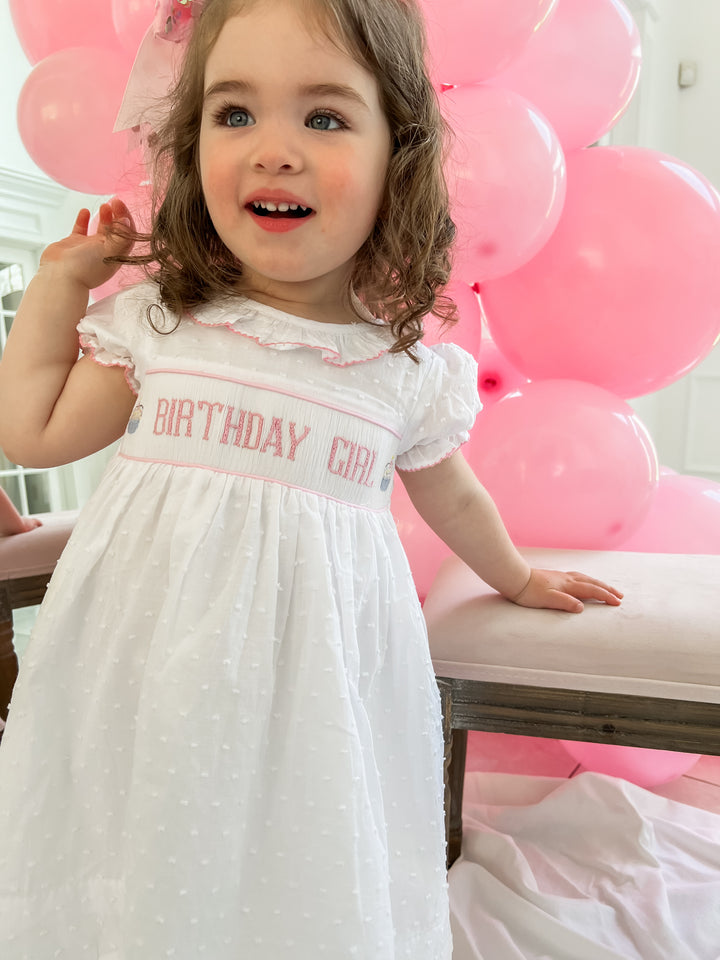 Birthday Girl Smocked Dress