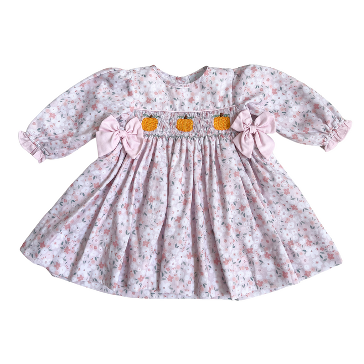 Ella Pumpkin Smocked Dress