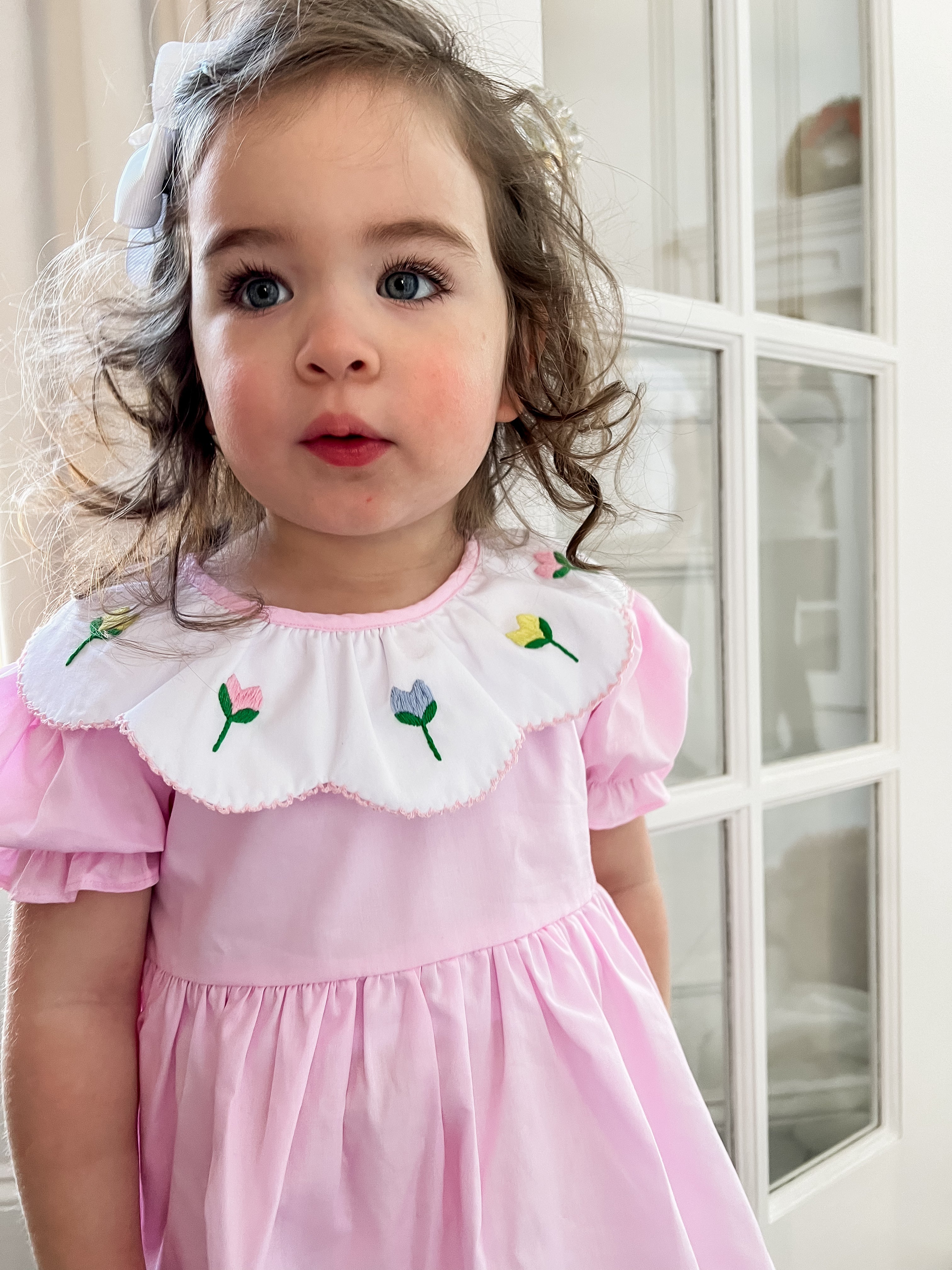 Spring Tulip Smocked Dress