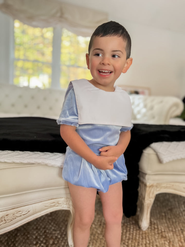 Blue Velvet Holiday Boy Short Set