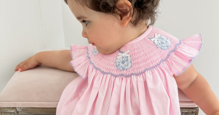 Carly Chinoiserie Pumpkin Smocked Bubble