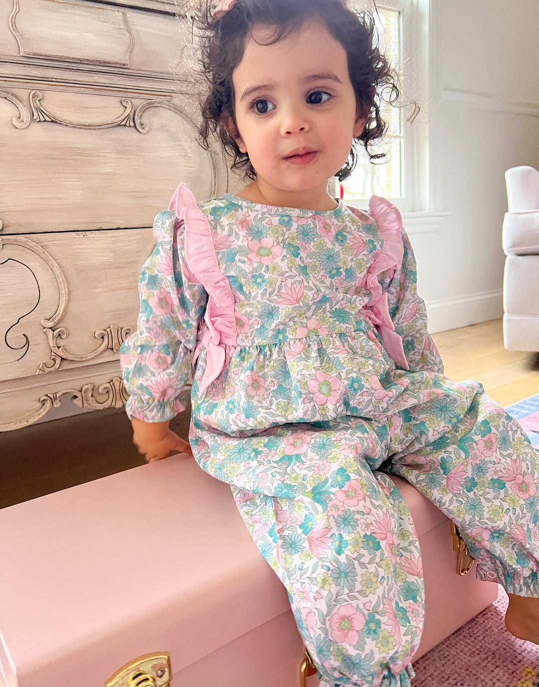 Kyleigh Floral Smocked Romper