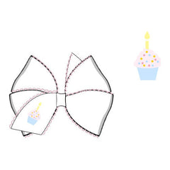 Birthday Cupcake Bow