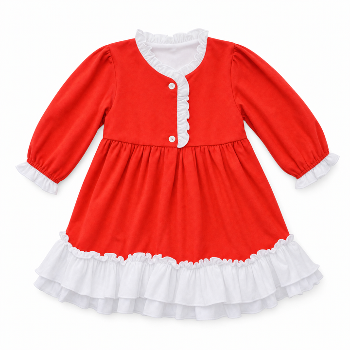 Christmas Red & White Nightgown