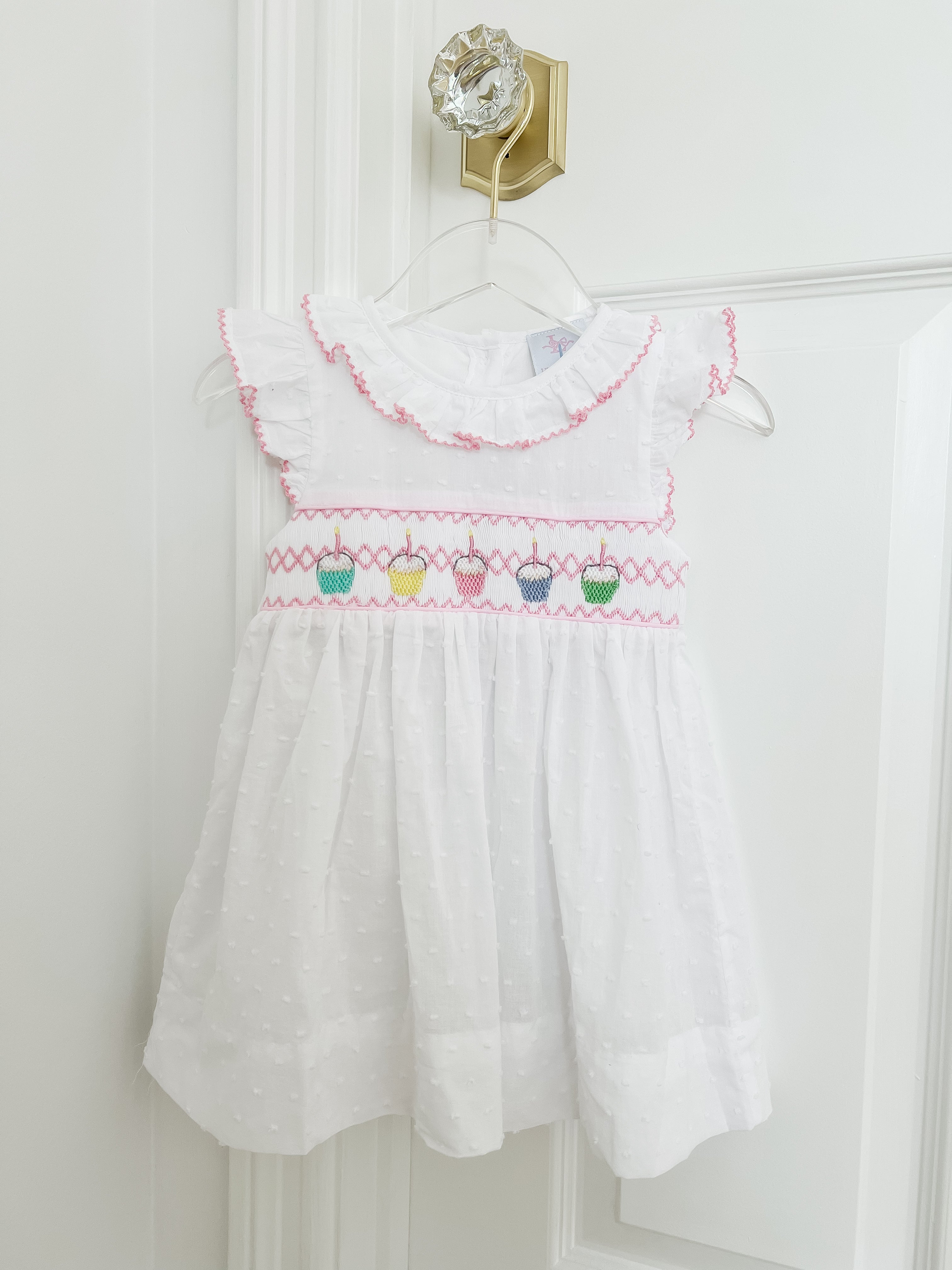 Birthday Cupcake Smocked Dress