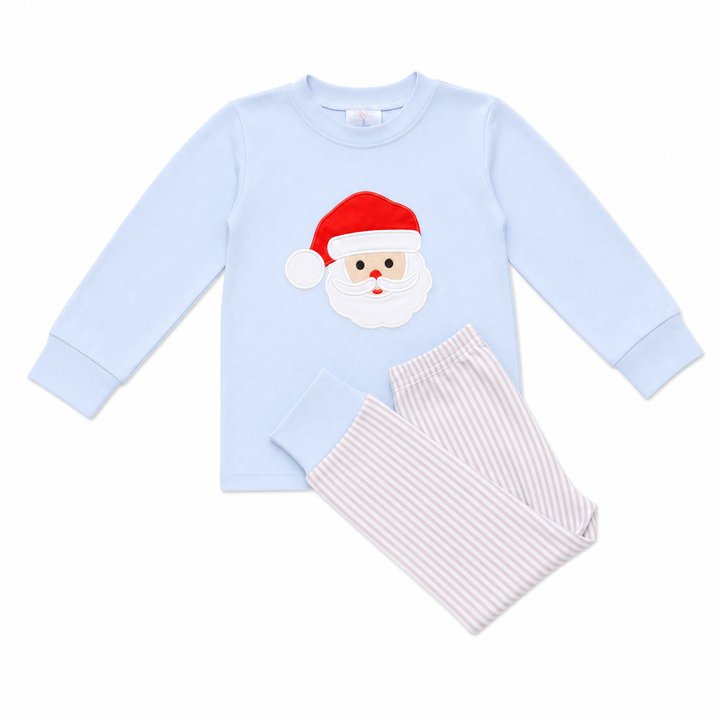 Blue Santa Christmas Two Piece Set