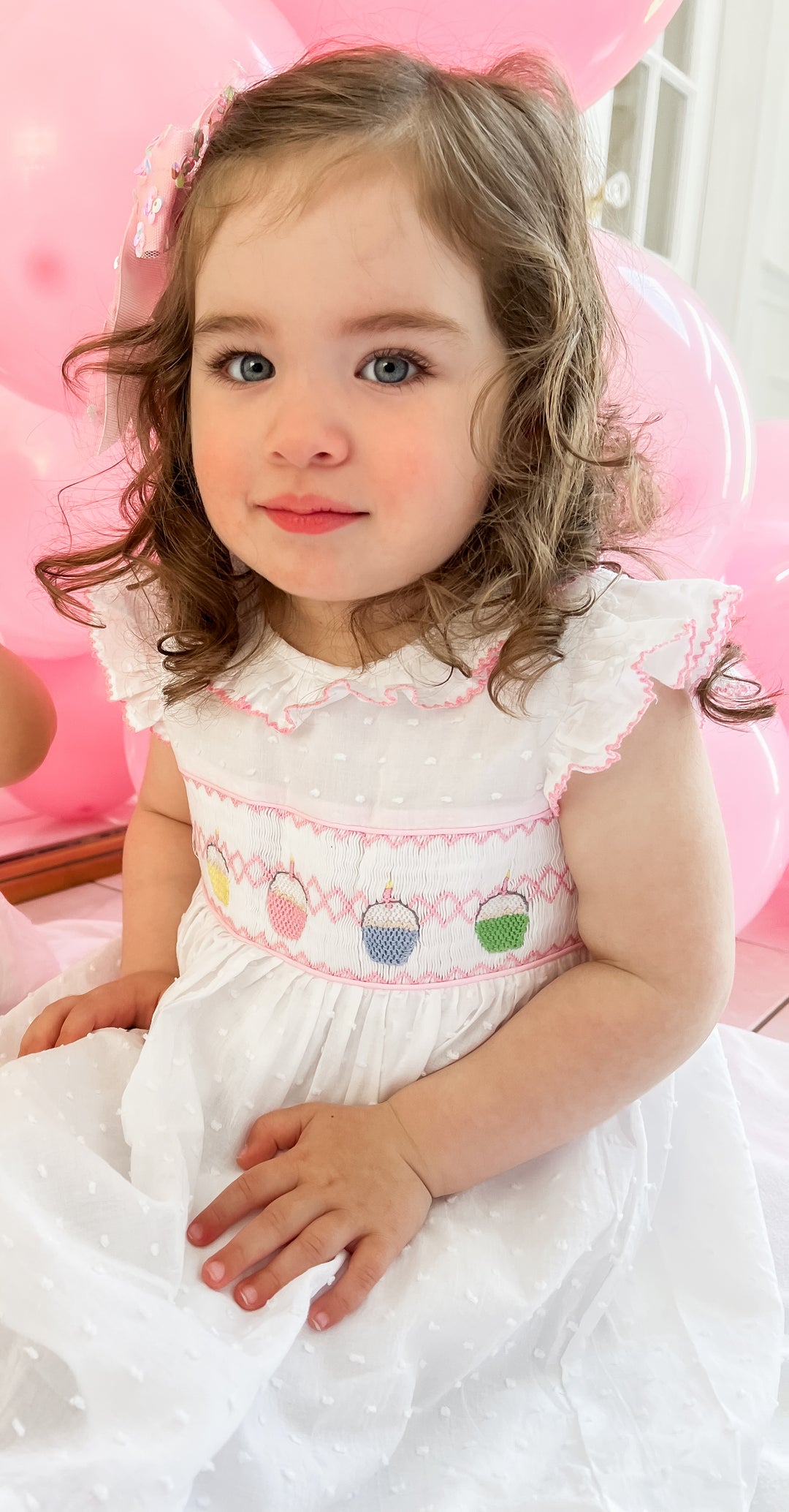 Birthday Cupcake Smocked Dress