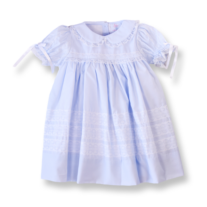 Elodie Heirloom Smocked Dress in Blue