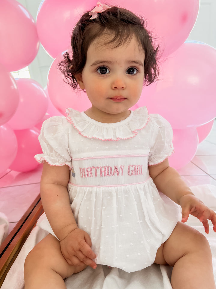 PRE-ORDER Birthday Girl Smocked Bubble