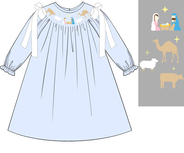 Nativity Smocked Dress