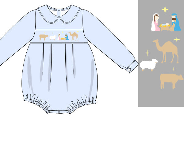 Nativity Smocked Bubble