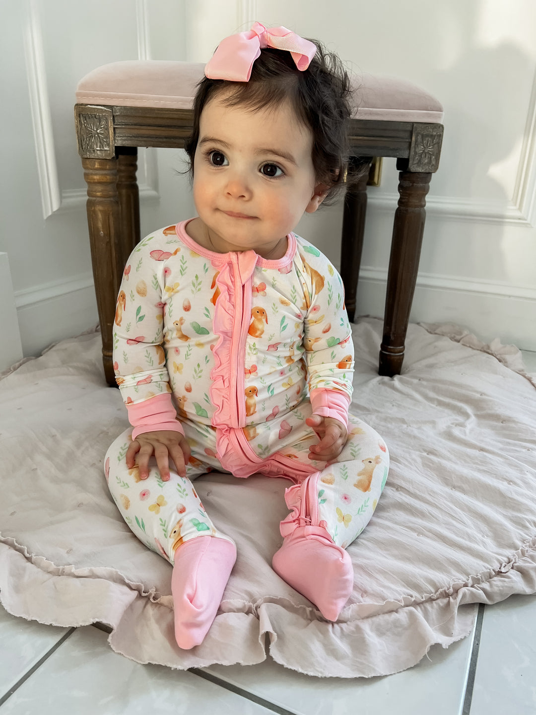 Elle Easter Bunny Ruffle Pajamas