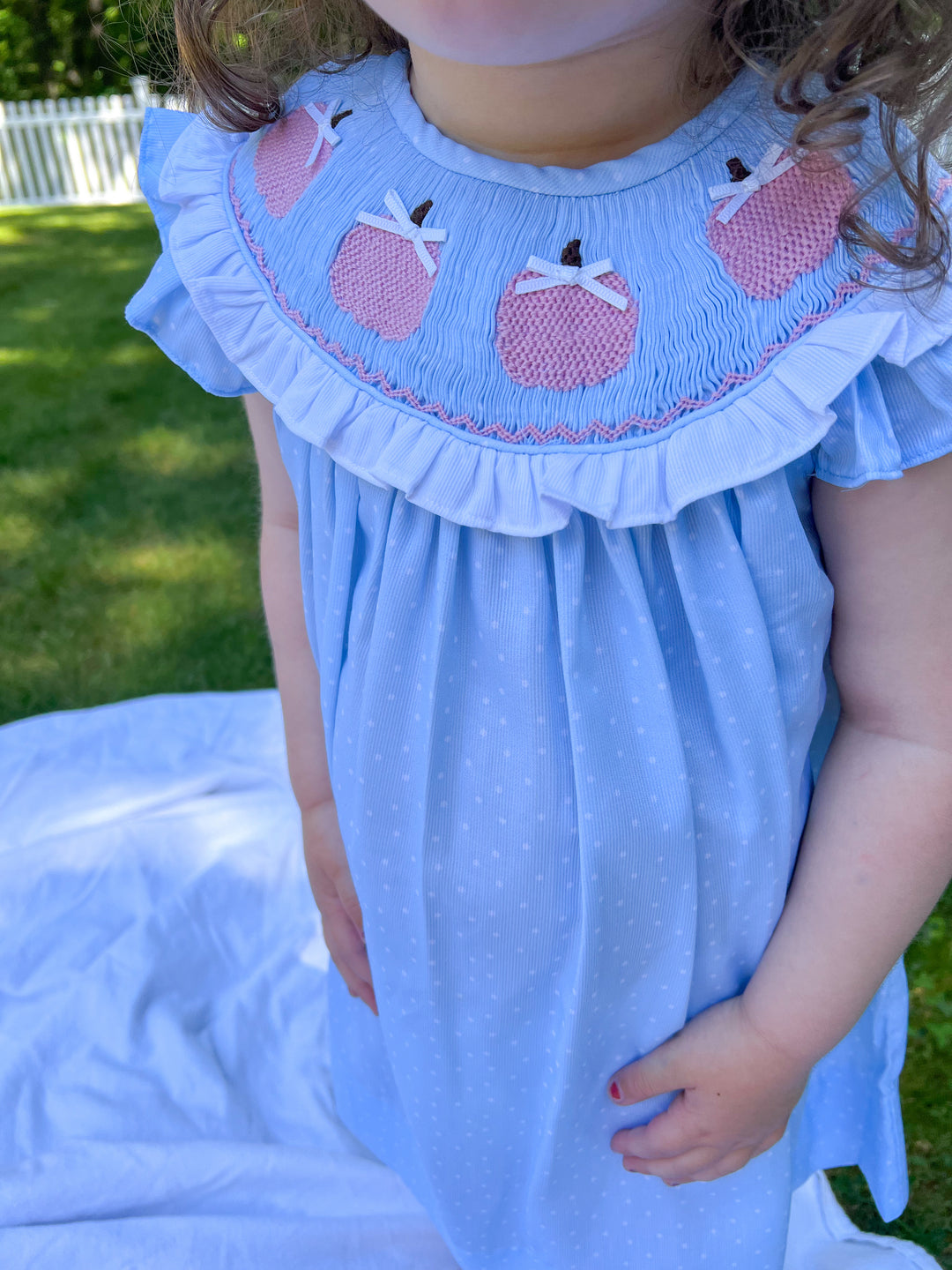 Penelope Pink Pumpkin Smocked Dress