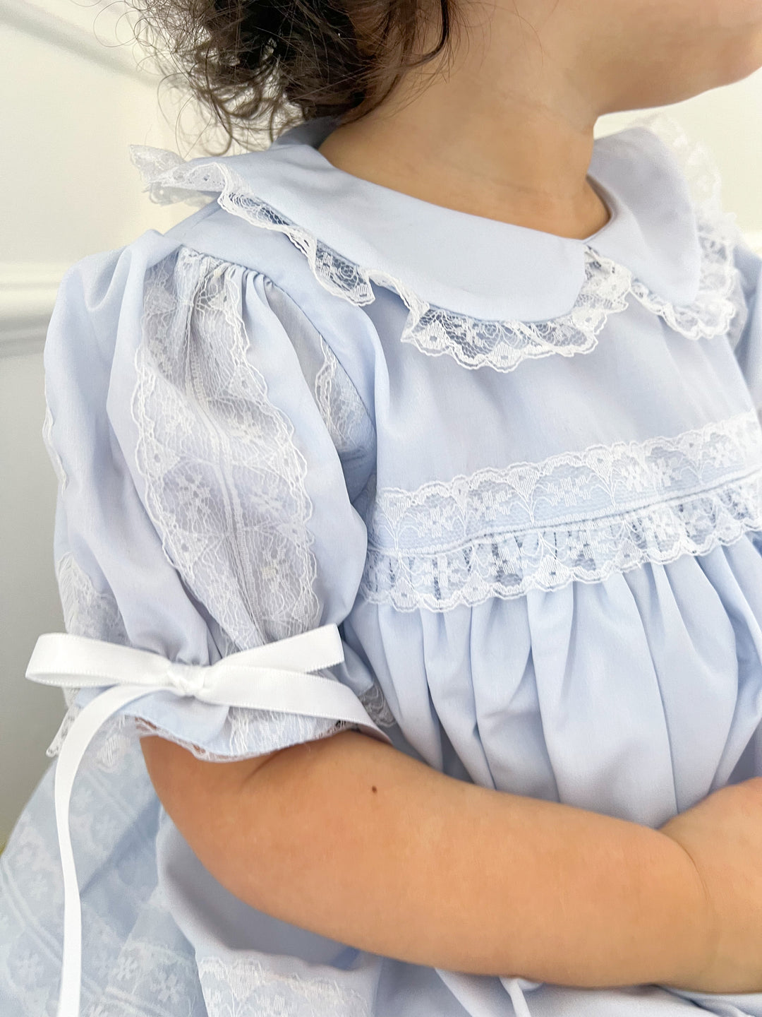 Elodie Heirloom Smocked Dress in Blue