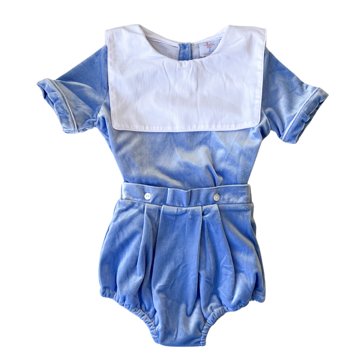 Blue Velvet Holiday Boy Short Set