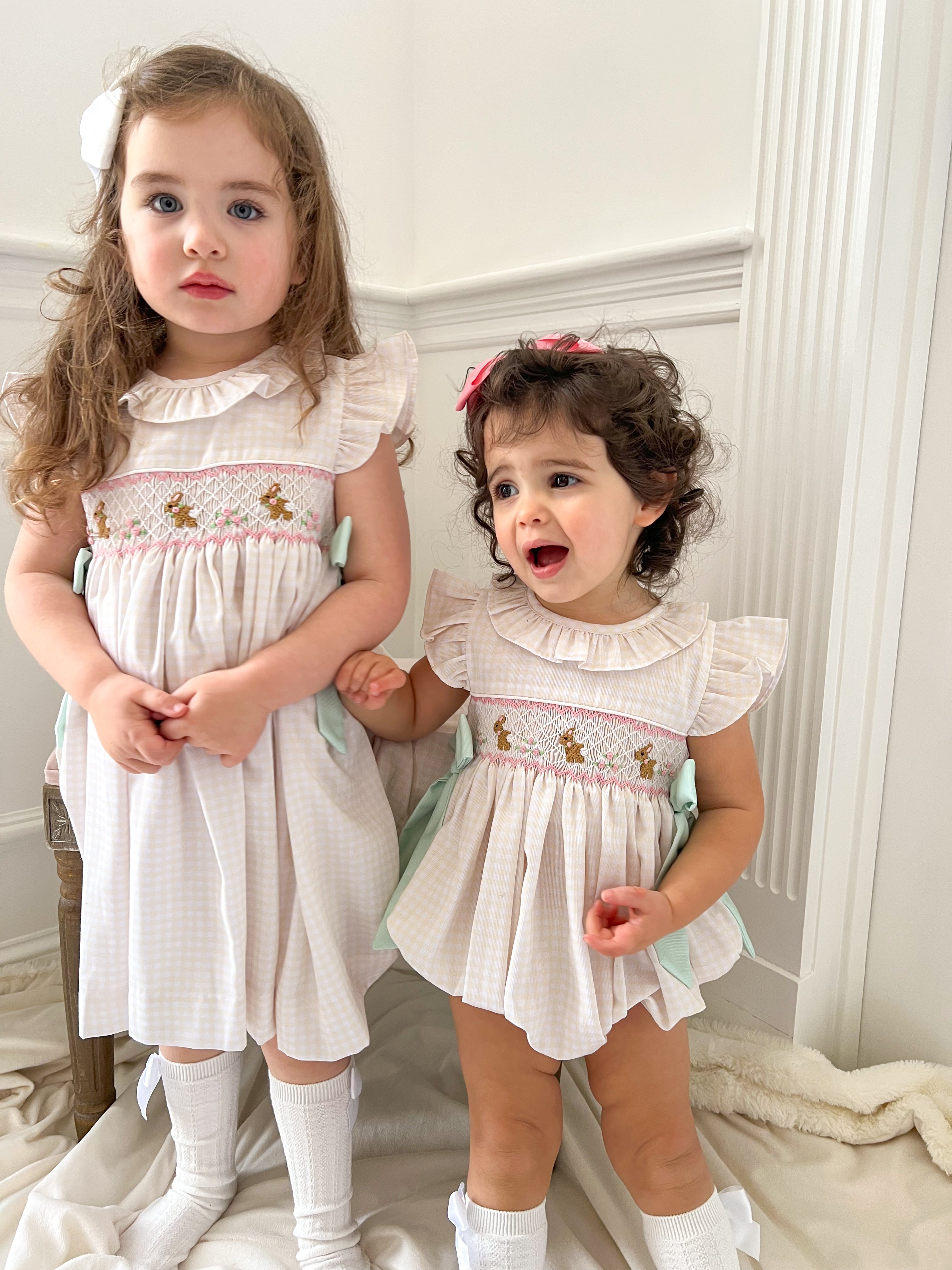 Michaela Bunny Smocked Bubble – Lillie & Lilah