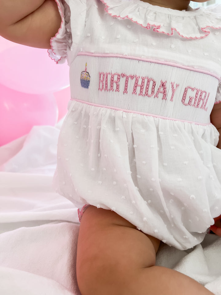 PRE-ORDER Birthday Girl Smocked Bubble