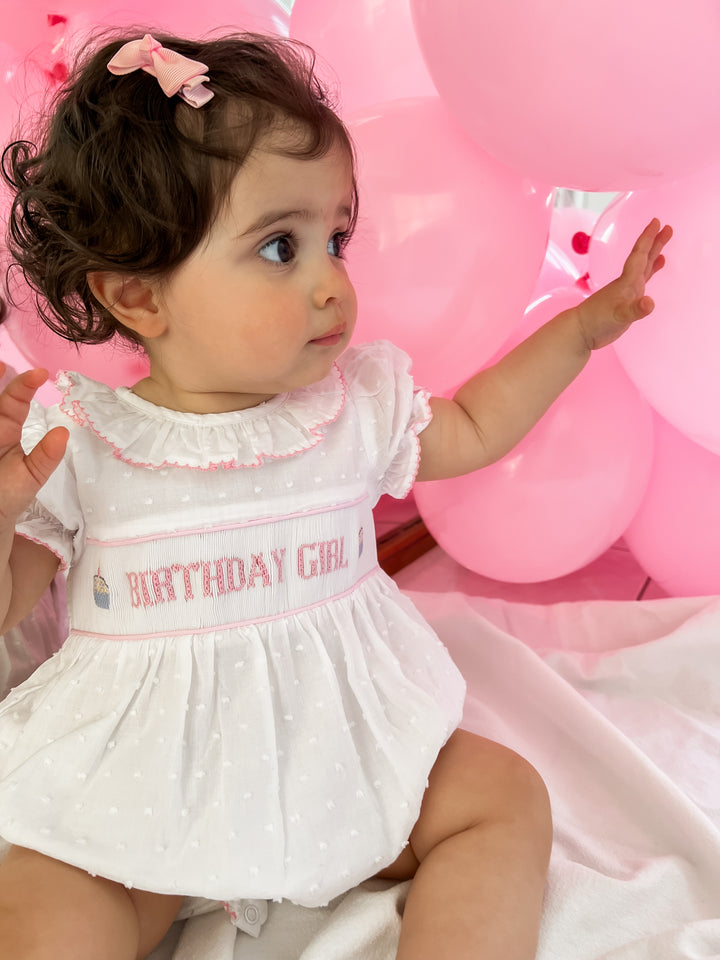 PRE-ORDER Birthday Girl Smocked Bubble