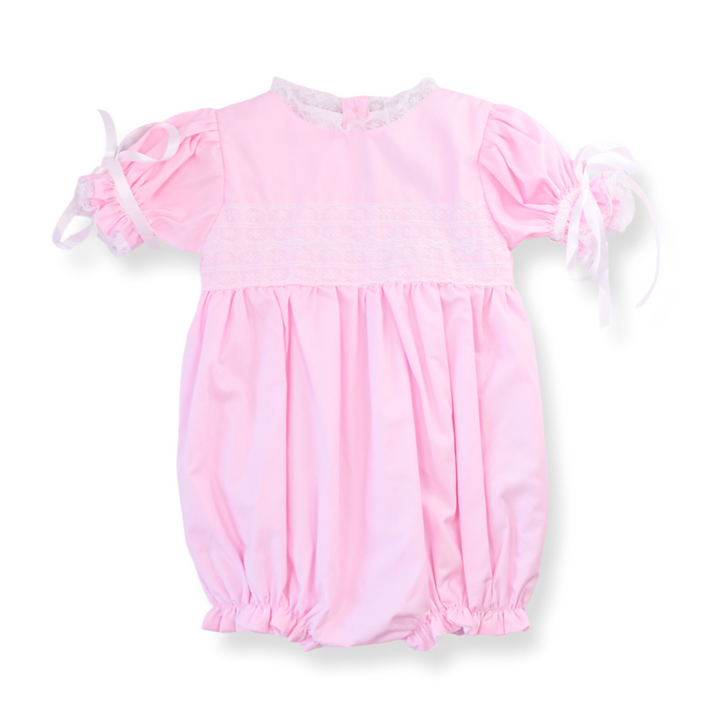 PRE-ORDER Gabrielle Pink Heirloom Smocked Bubble