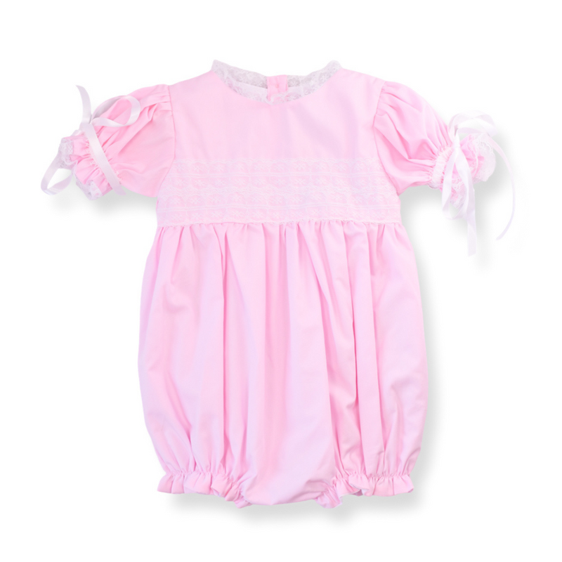 Gabrielle Pink Heirloom Smocked Bubble