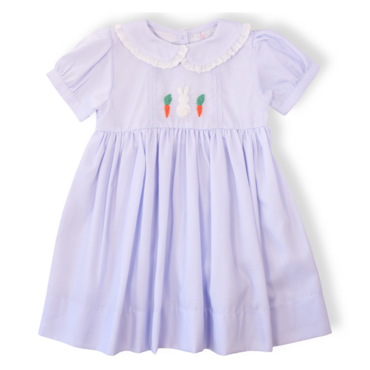 PRE-ORDER French Knot Bunny and Carrot Smocked Dress