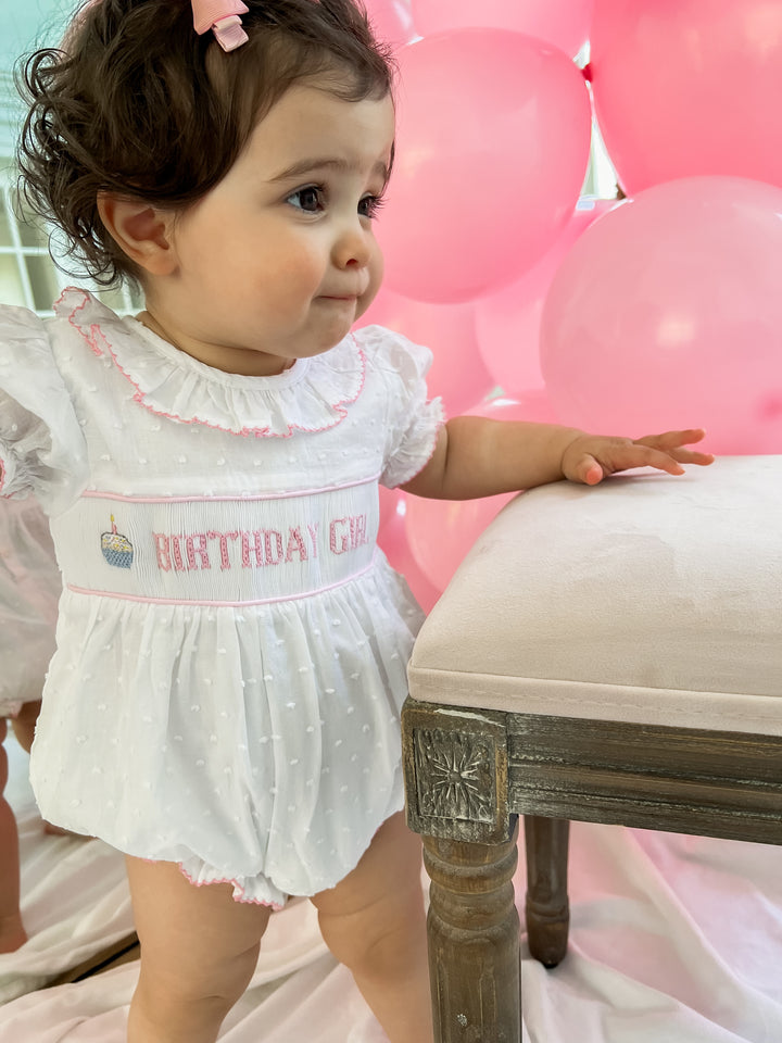 PRE-ORDER Birthday Girl Smocked Bubble