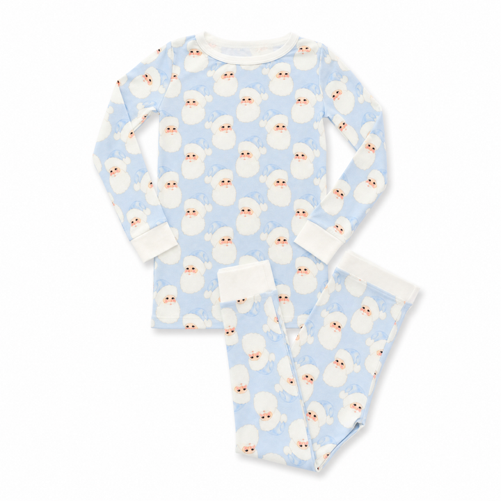 Blue Jolly St. Nick Bamboo Two Piece Set